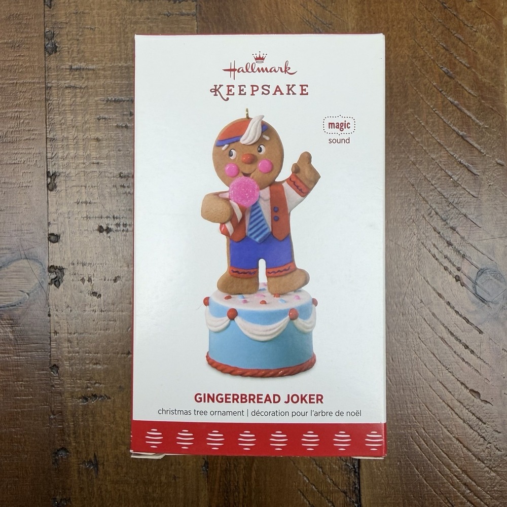 2017 Hallmark Keepsake "Gingerbread Joker" Magic Ornament with Sound Tested